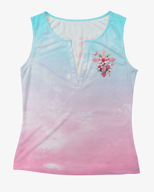 This Girl Runs On Jesus And Horses All Over Print V-neck Tank Top