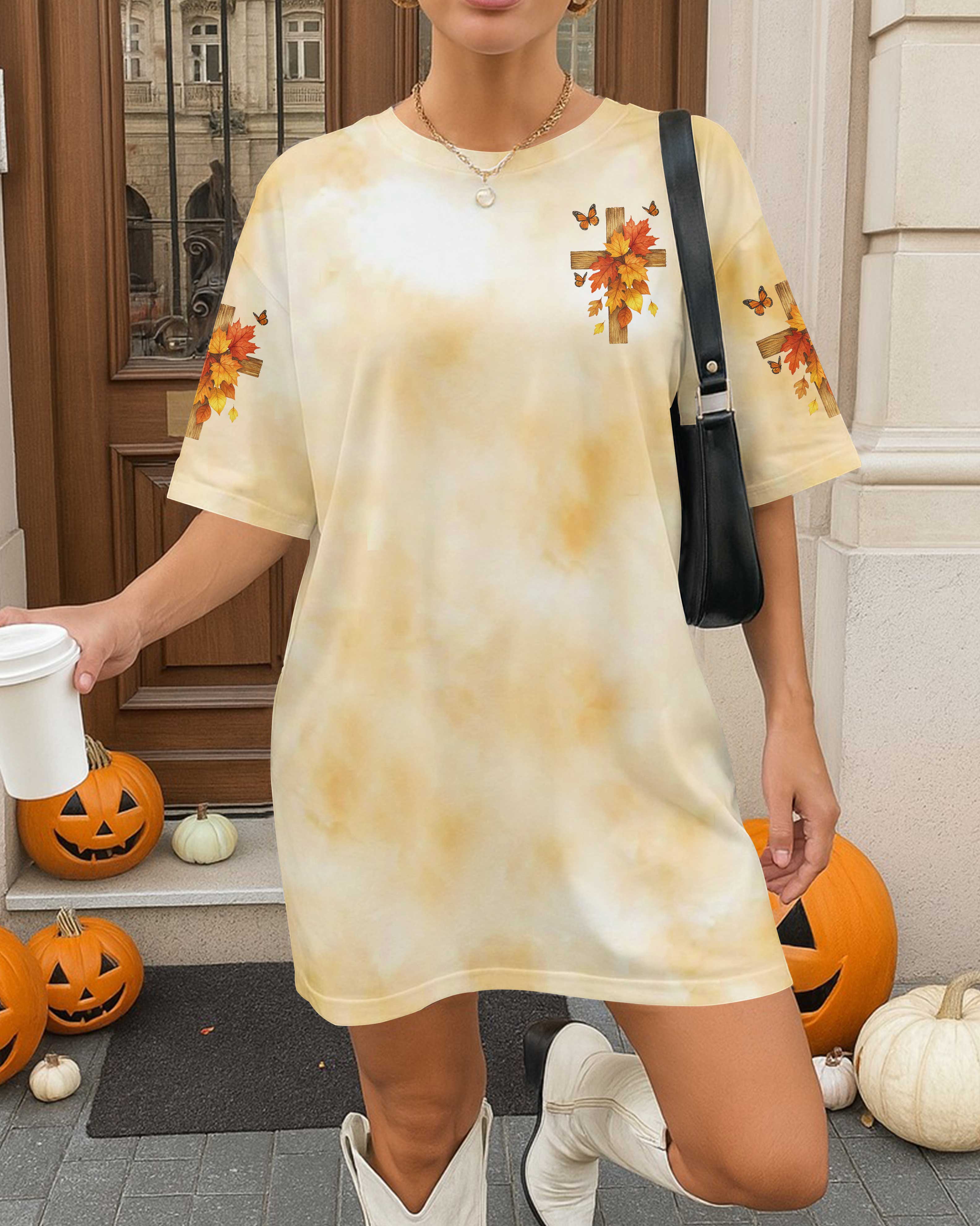 Fall For Jesus He Never Leaves Shirt