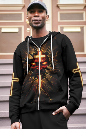 The Devil Is A Liar All Over Print Zip Hoodie