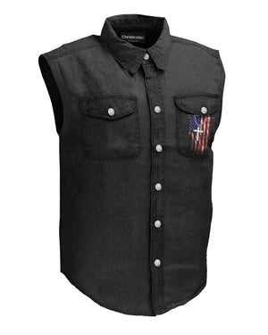 Christian Veteran Sleevesless DenimShirt