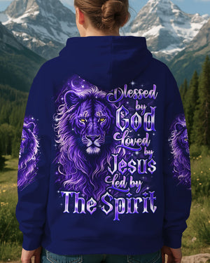 Blessed By God Loved By Jesus Lion Women's All Over Print Shirt - Tyqy3107252