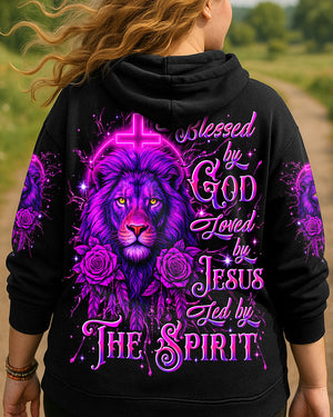 Blessed By God Loved By Jesus Lion Women's All Over Print Shirt - Yhln1908252