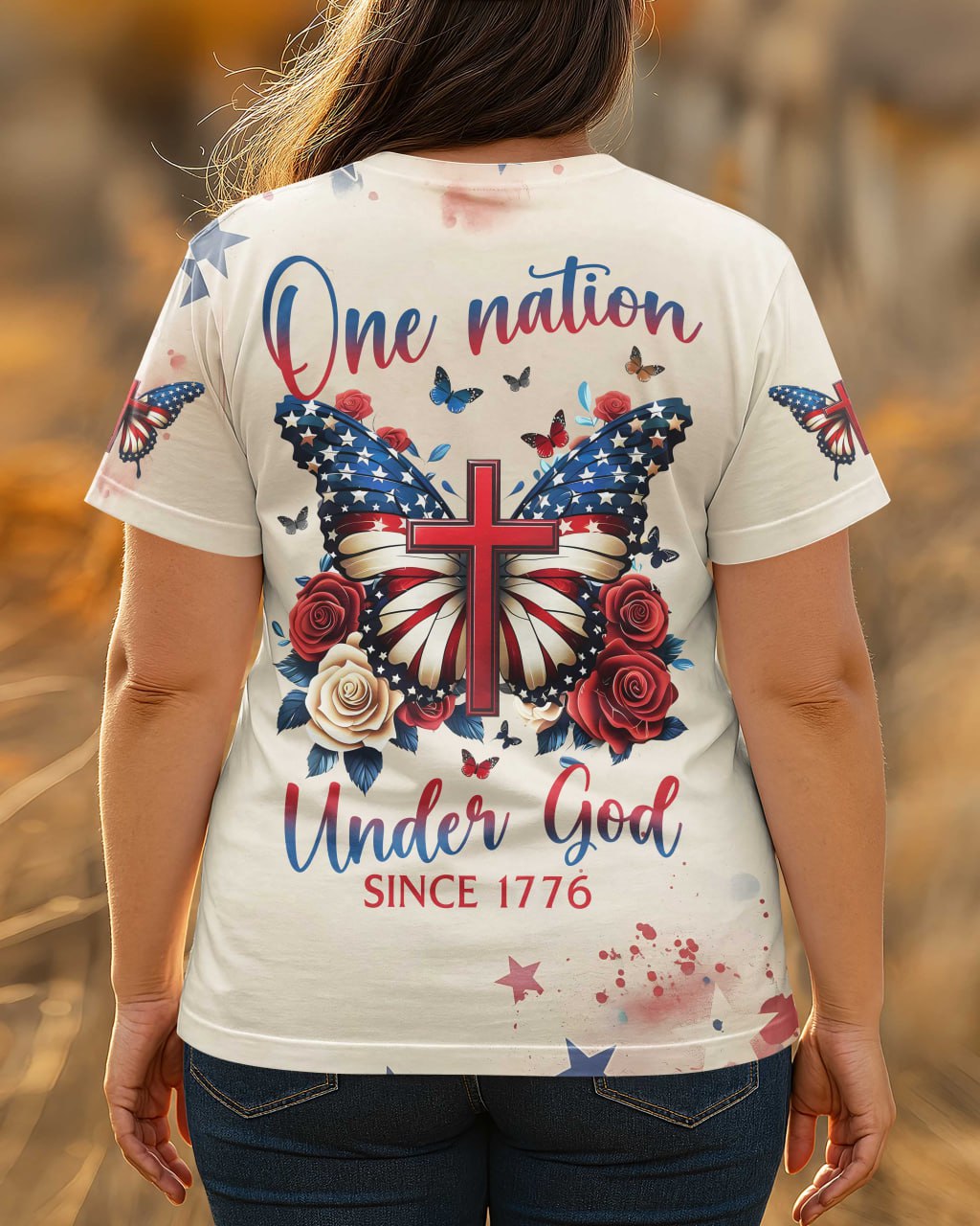 One Nation Under God All Over Print T-Shirt