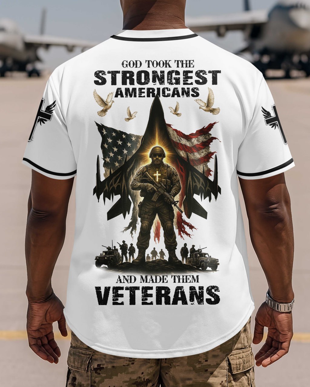 God Took The Strongest Americans All Over Print Jersey