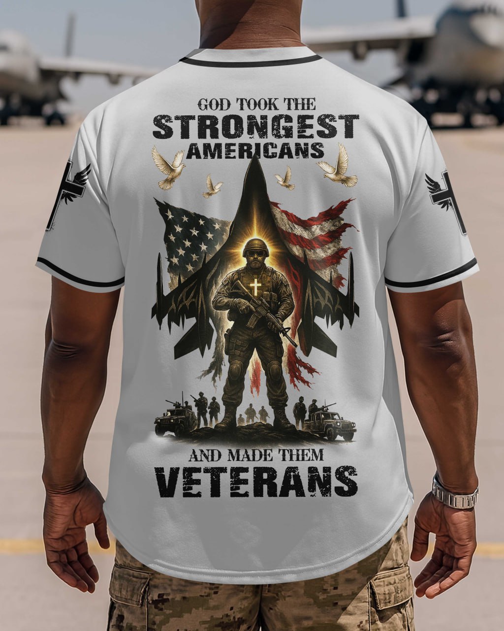 God Took The Strongest Americans All Over Print Jersey