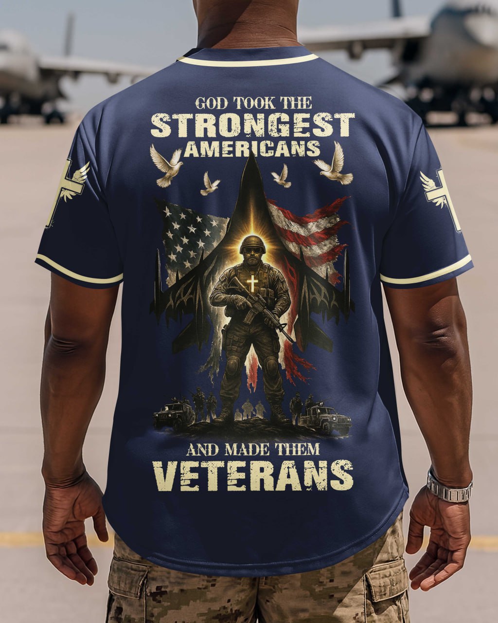 God Took The Strongest Americans All Over Print Jersey