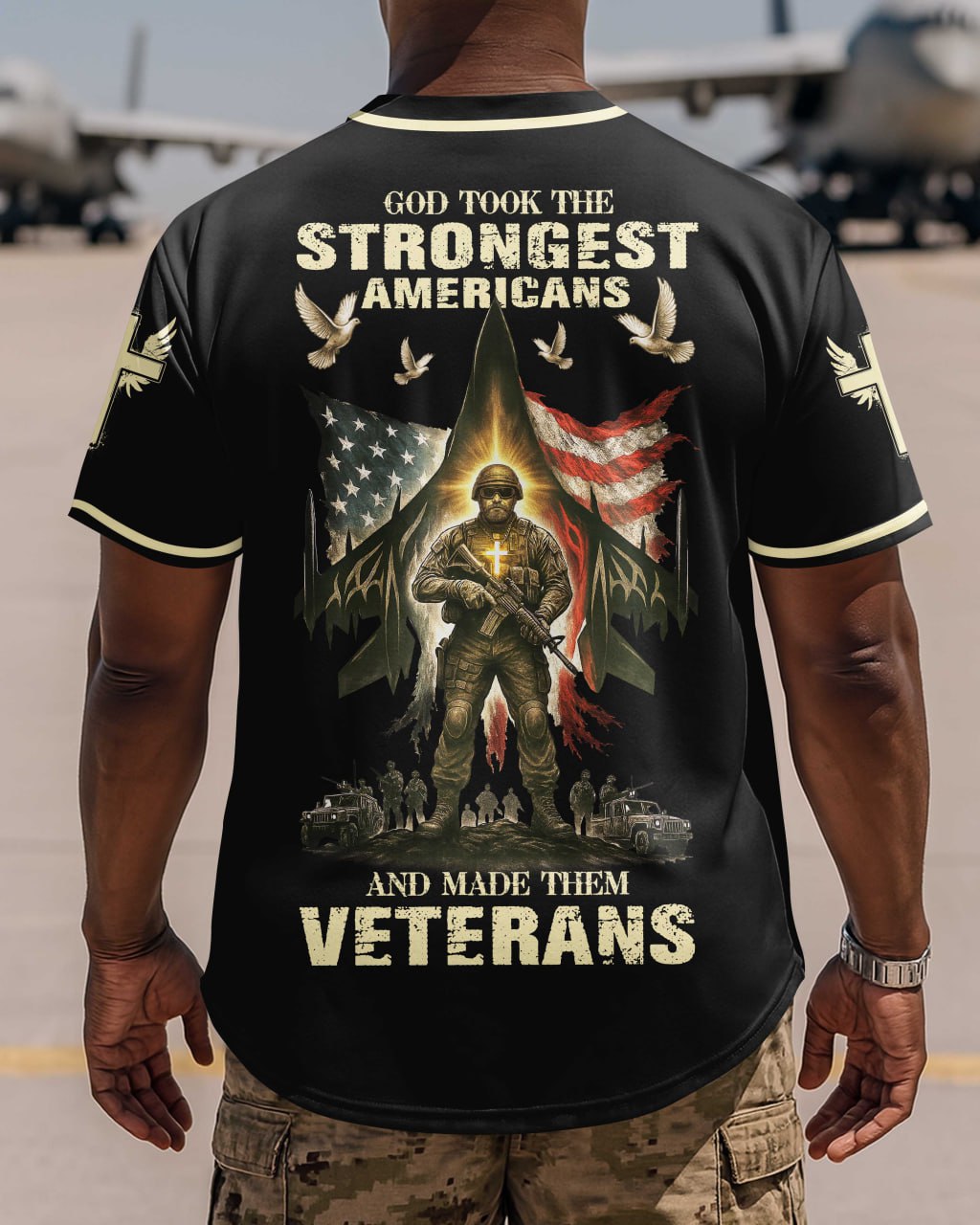 God Took The Strongest Americans All Over Print Jersey