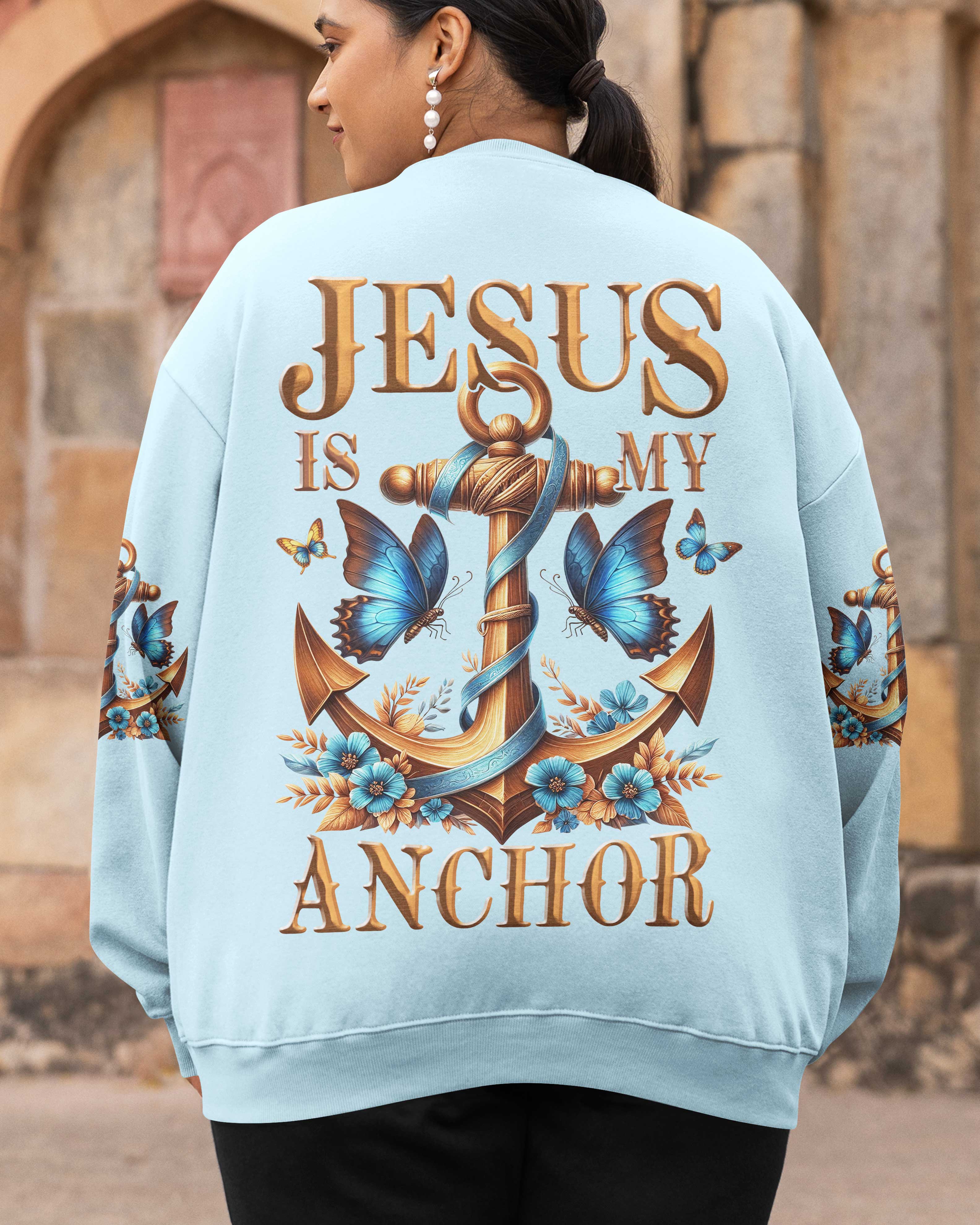 Jesus Is My Anchor All Over Print Sweater