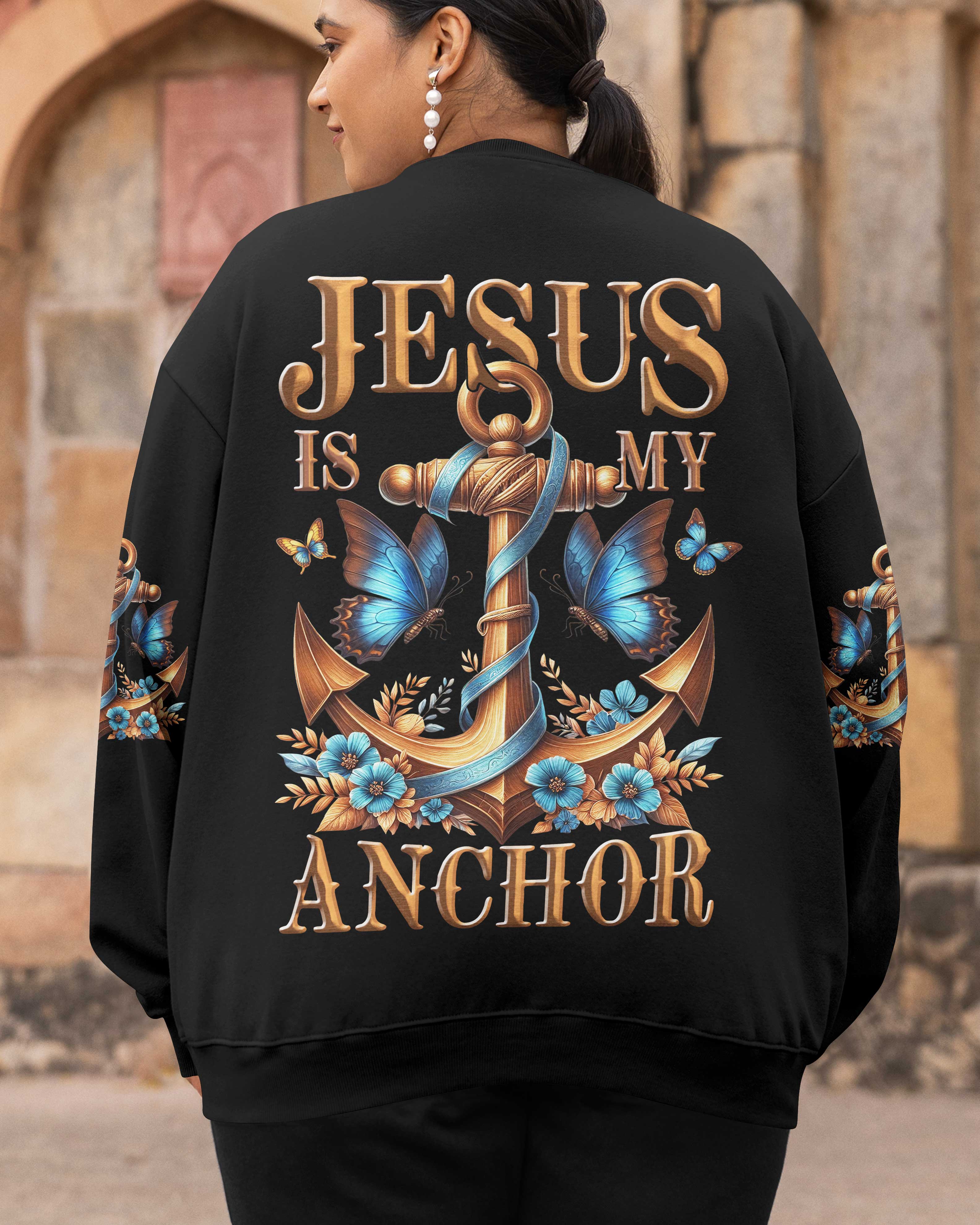 Jesus Is My Anchor All Over Print Sweater