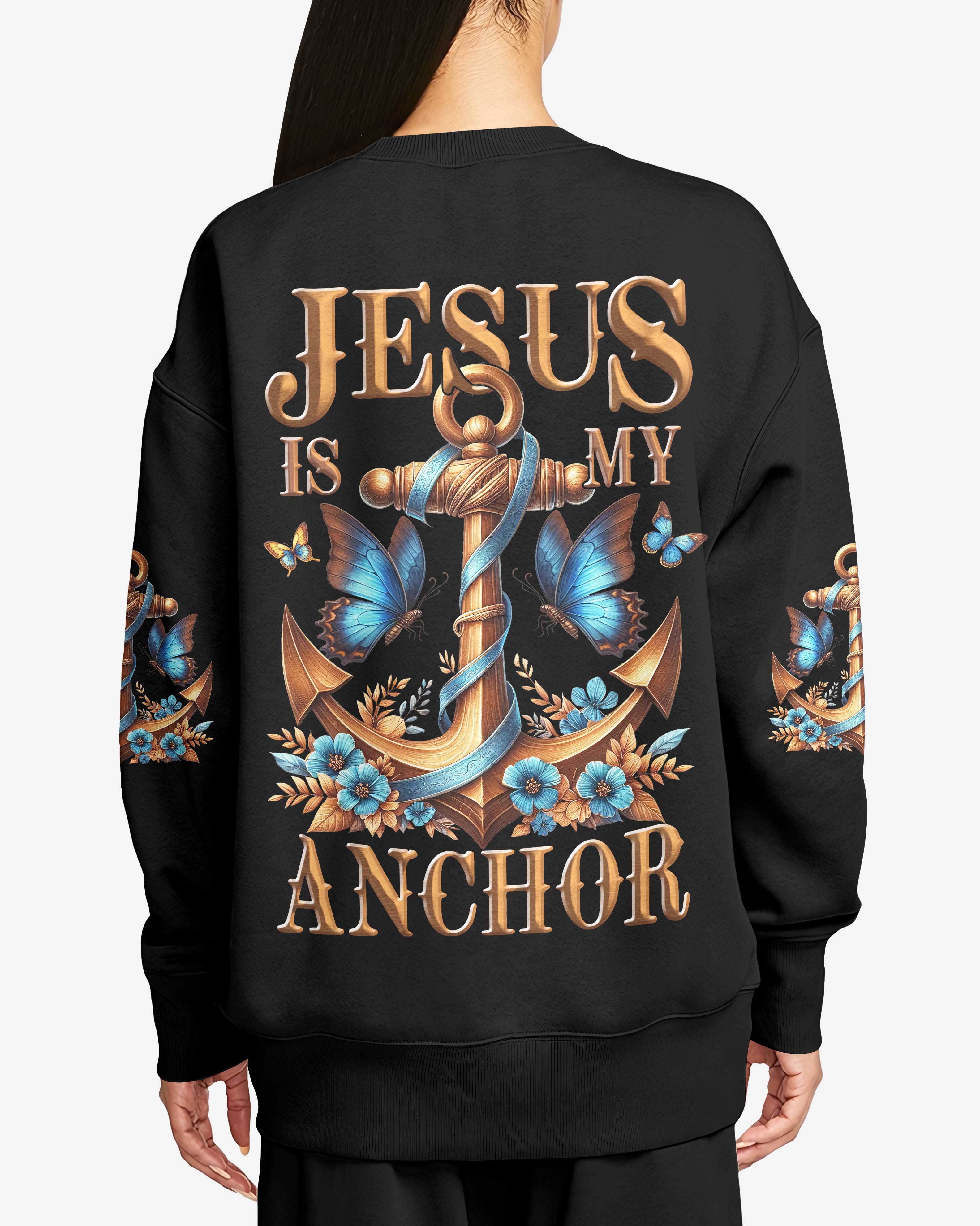 Jesus Is My Anchor All Over Print Sweater