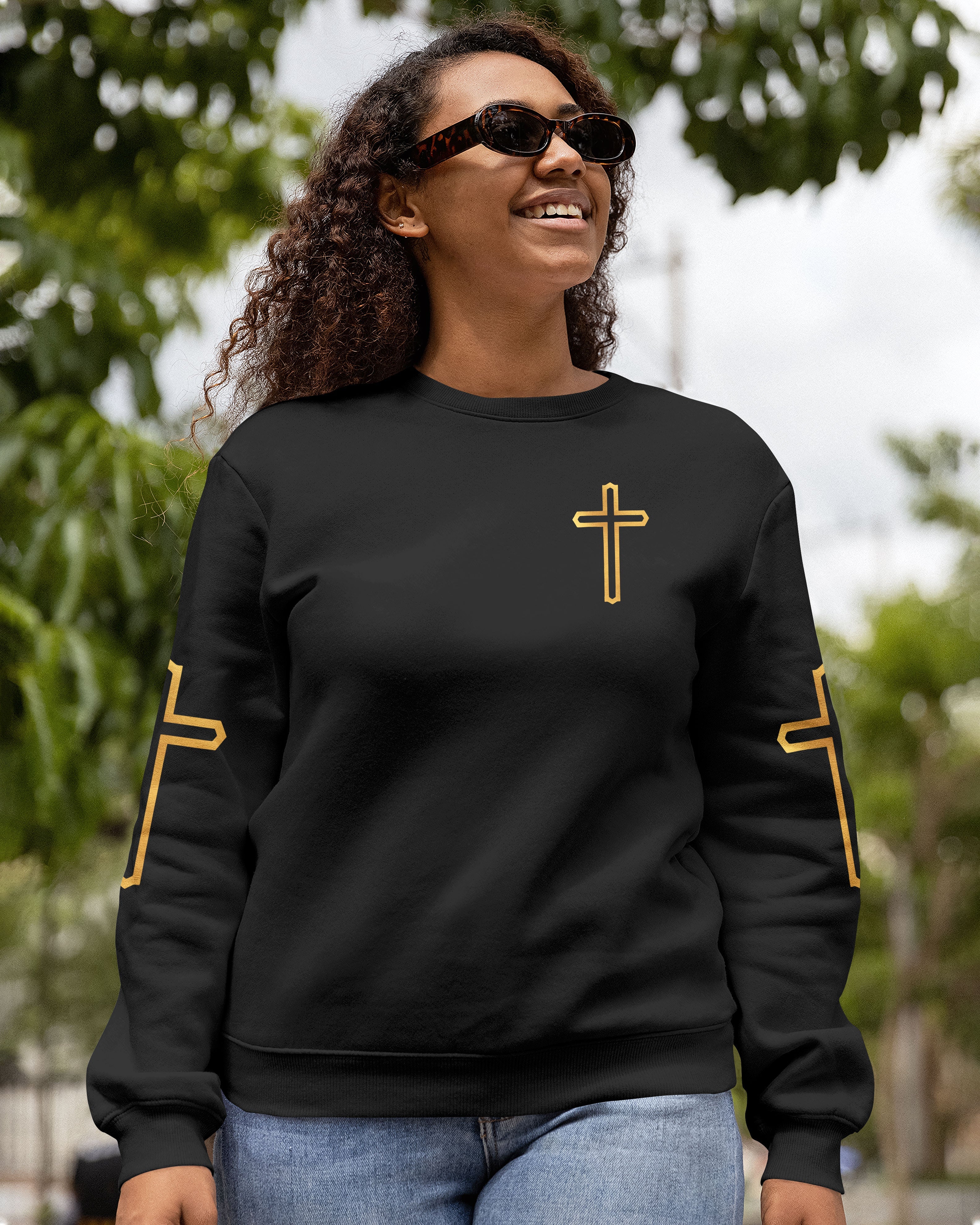 Praying Mama Raising Warriors All Over Print Sweater