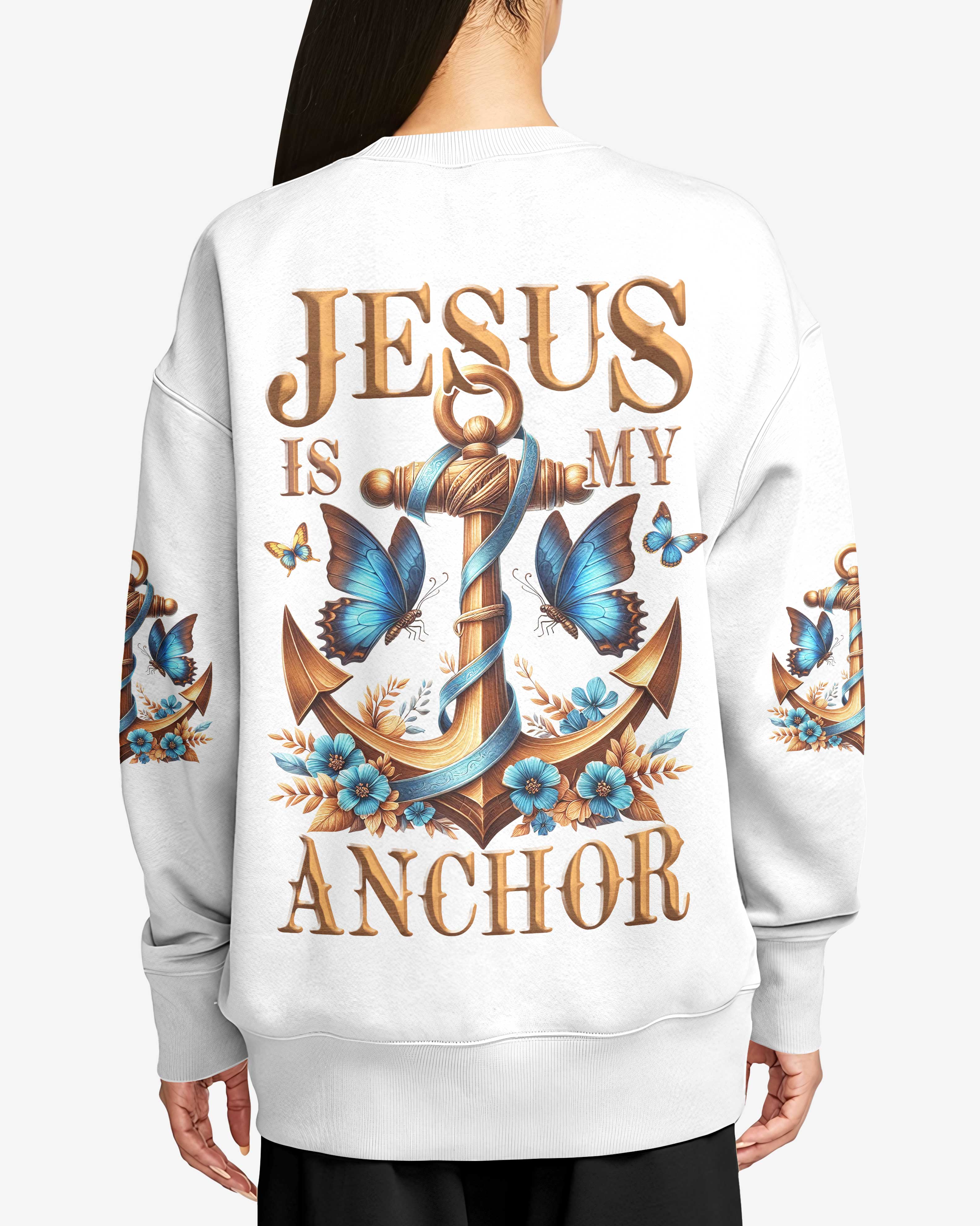 Jesus Is My Anchor All Over Print Sweater
