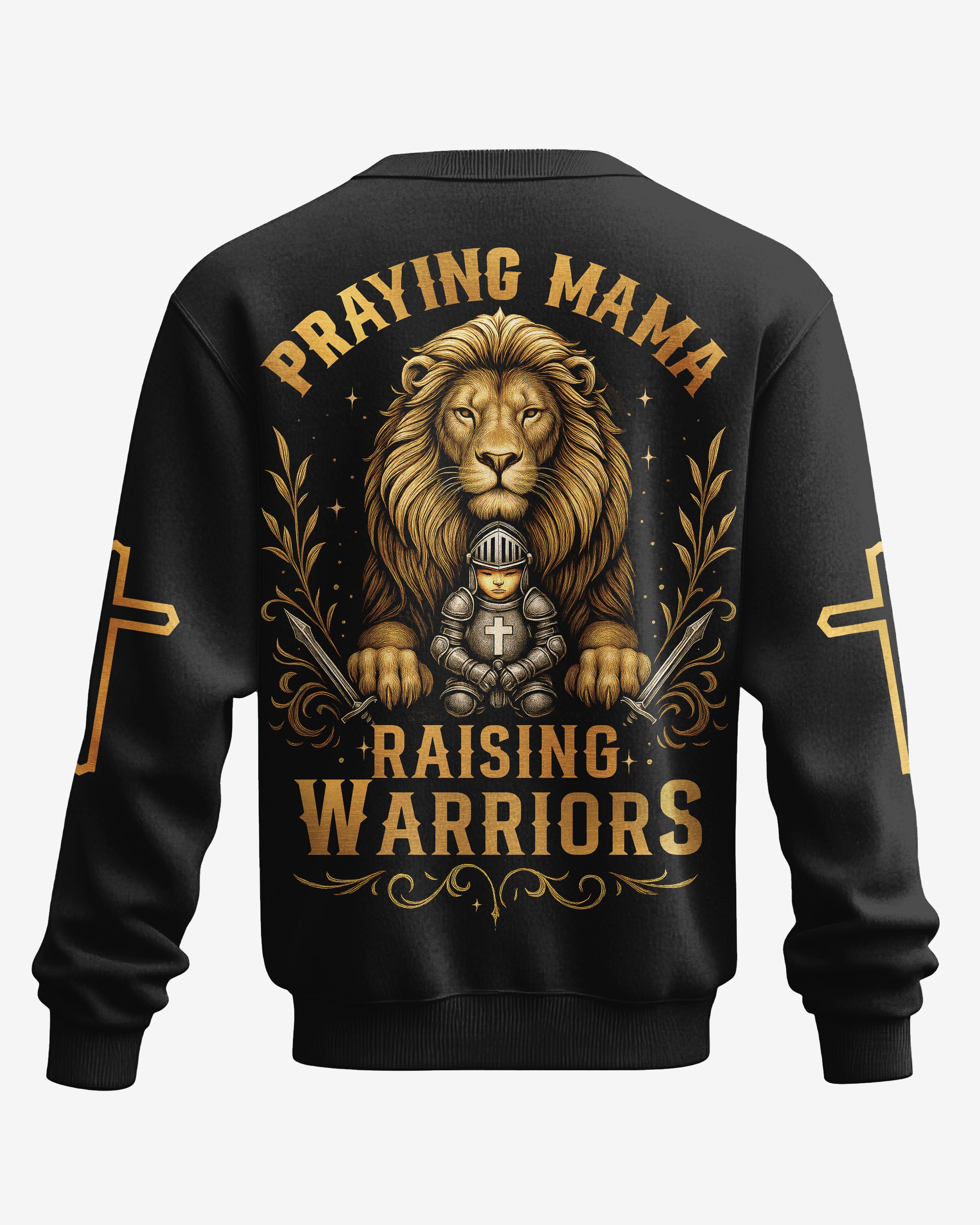 Praying Mama Raising Warriors All Over Print Sweater