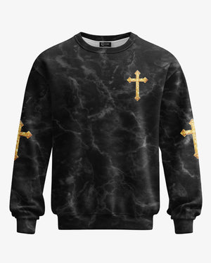 Be Still Before The Lord And Wait Patiently For Him All Over Print Sweater