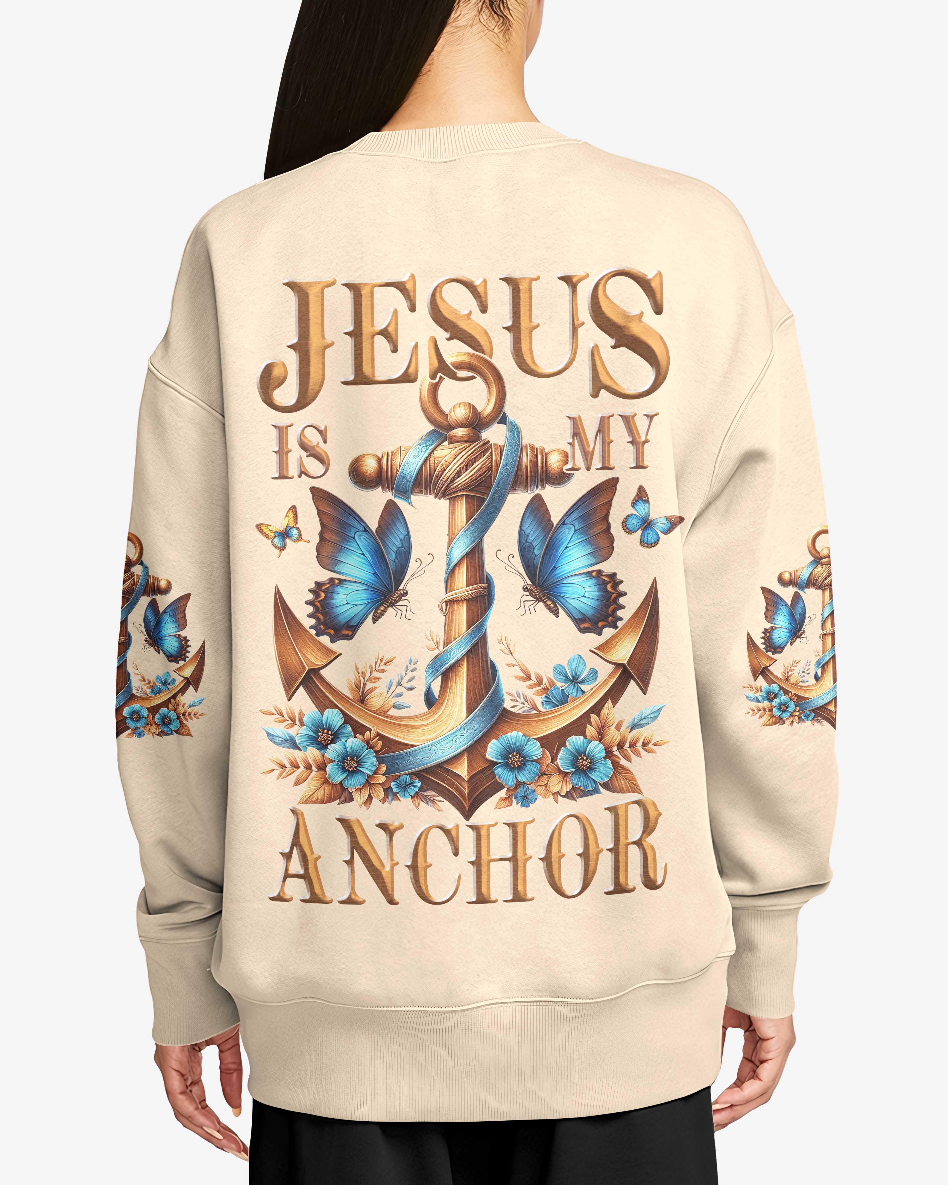 Jesus Is My Anchor All Over Print Sweater
