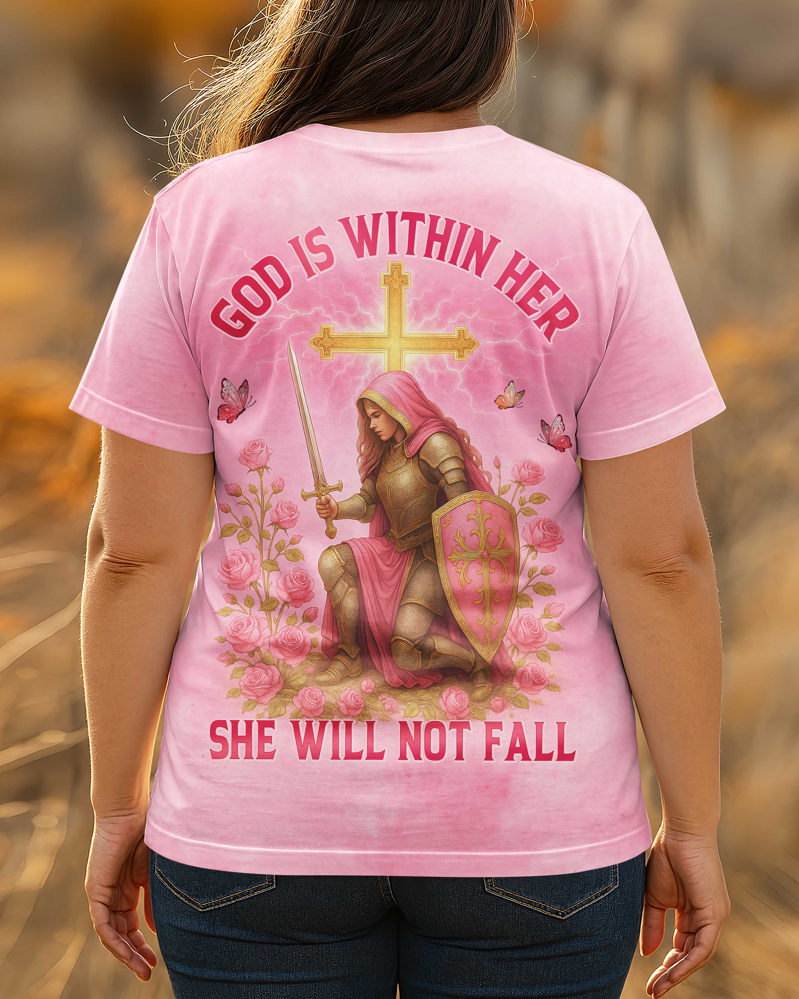 God Is Within Her All Over Print T-Shirt