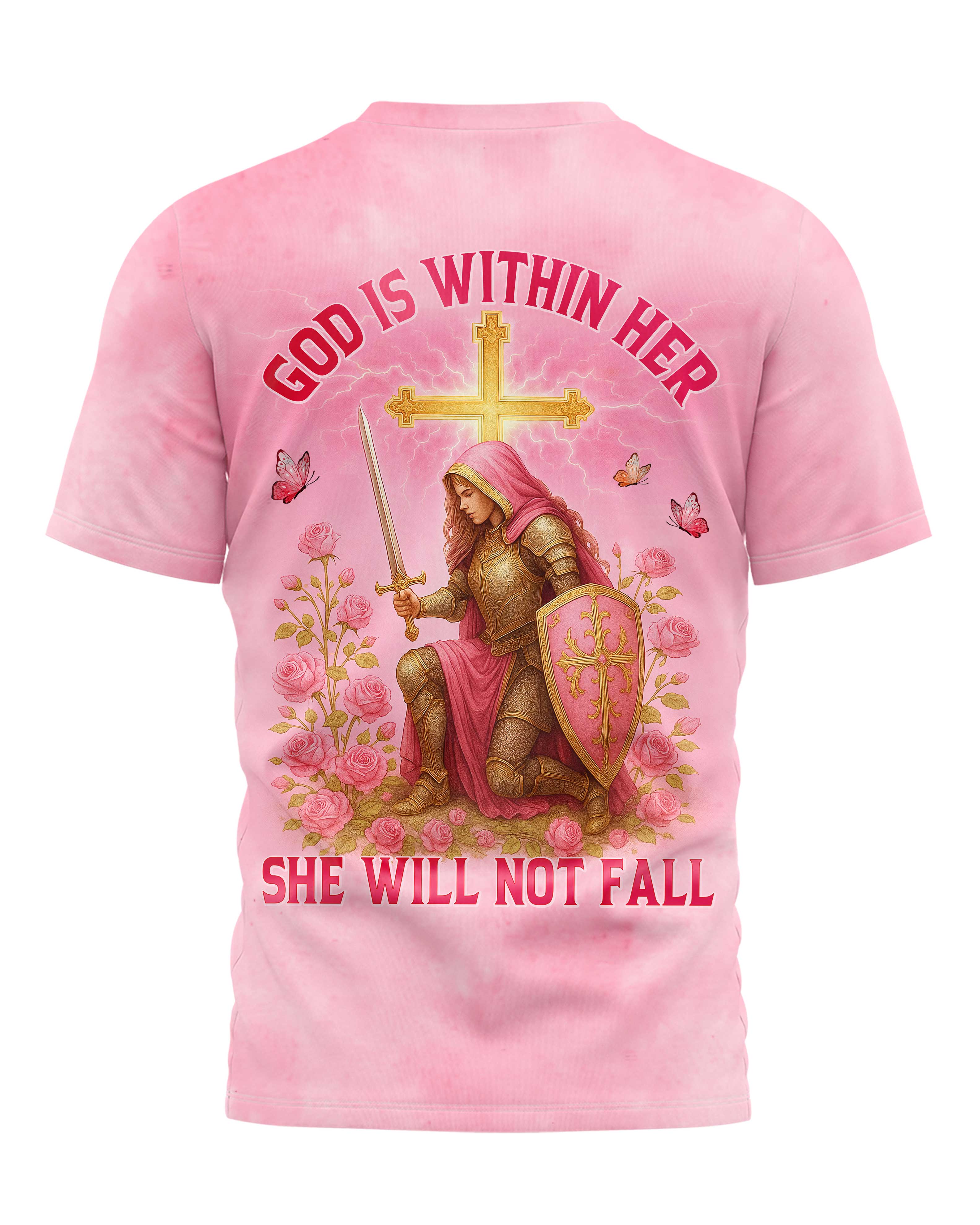 God Is Within Her All Over Print T-Shirt