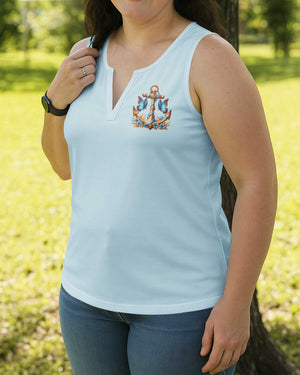 Jesus Is My Anchor V-neck Tank Top