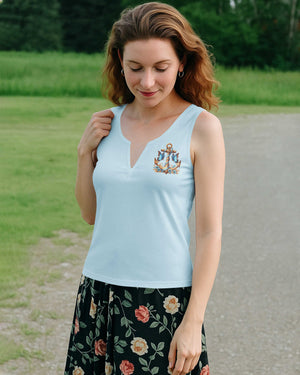 Jesus Is My Anchor V-neck Tank Top